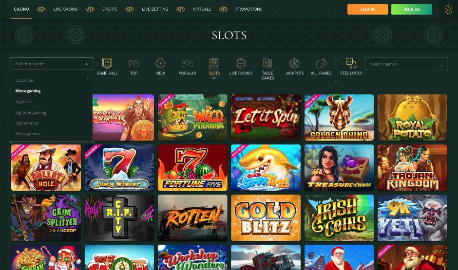 Casinia Casino Software and Games on the real website