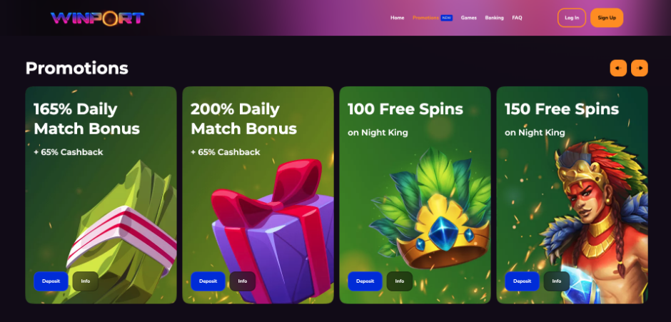 Winport Casino Promotions and Offers