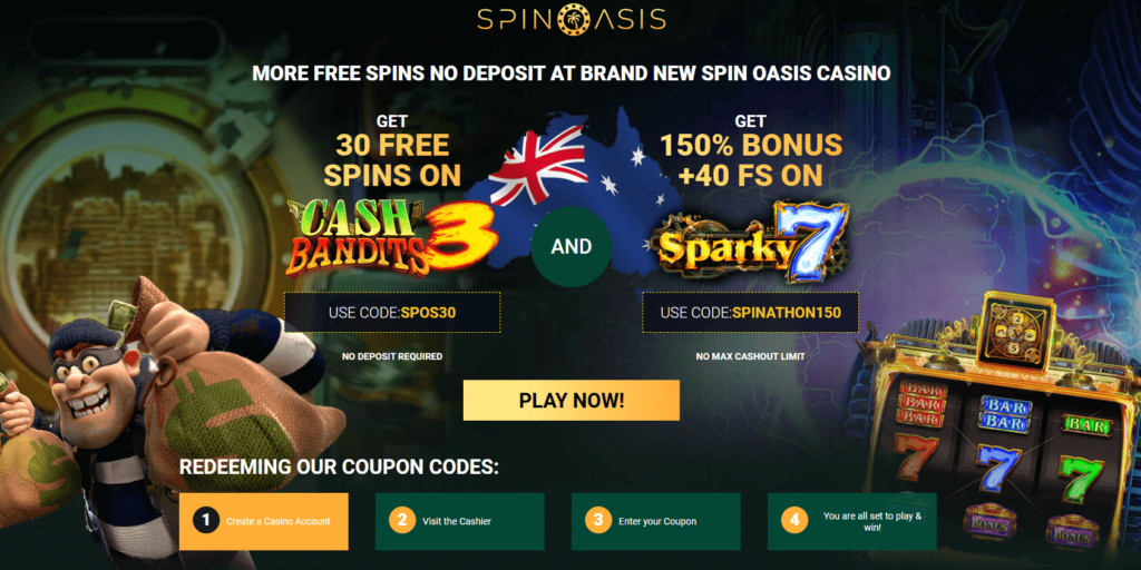 Spin Oasis no deposit bonus